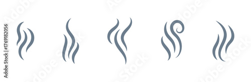 Smoke icon vector set. Steam symbol illustration.