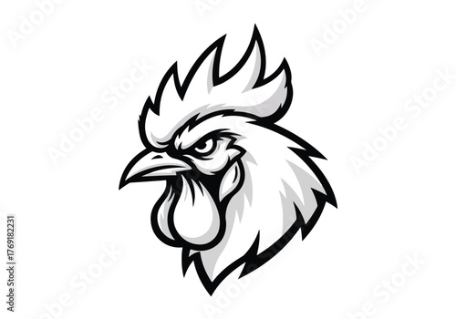 Aggressive rooster gaming mascot logo design - Gaming logo - Gaming Mascot - esport mascot stock illustration