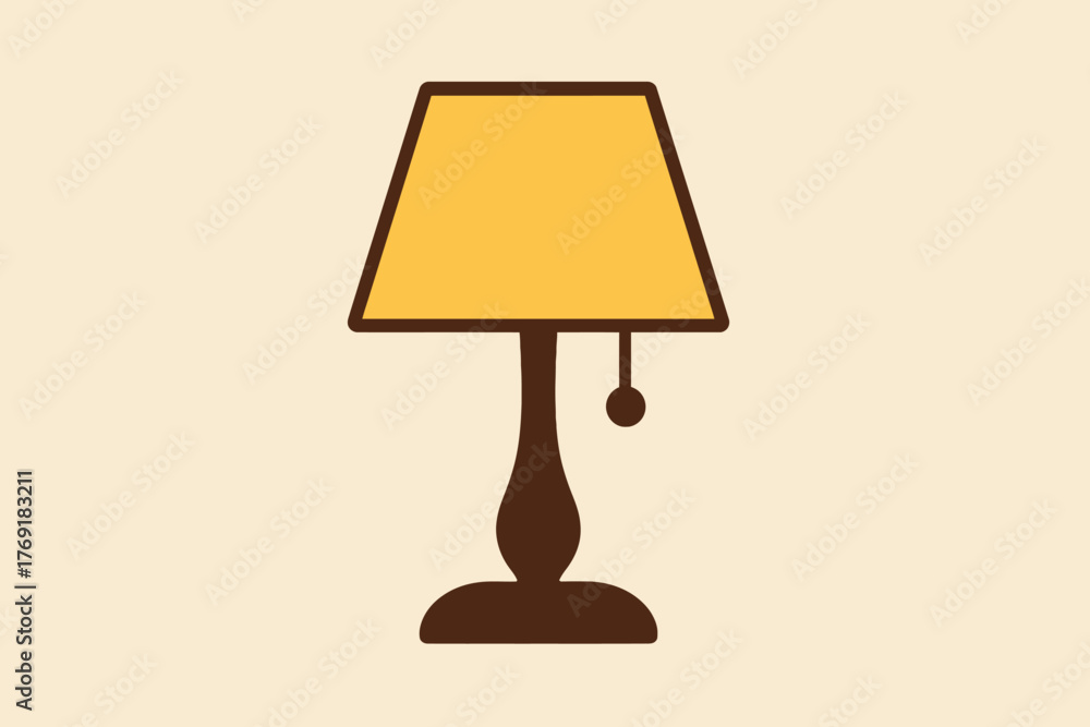 Obraz premium vector illustration of a bedside lamp