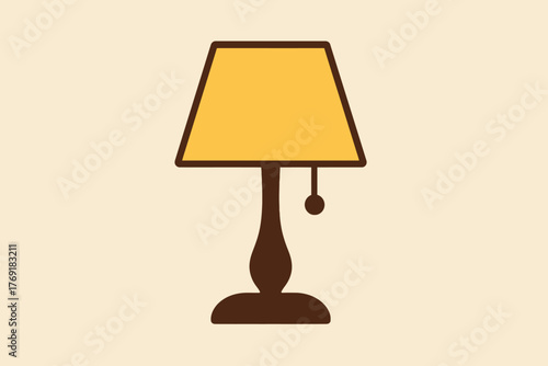 vector illustration of a bedside lamp