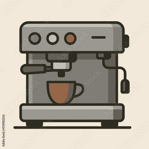 vector illustration of a coffee maker machine