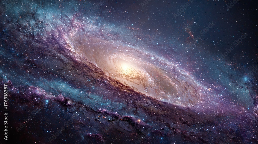 Fototapeta premium Galaxy, star in space. Collage on the theme of space.