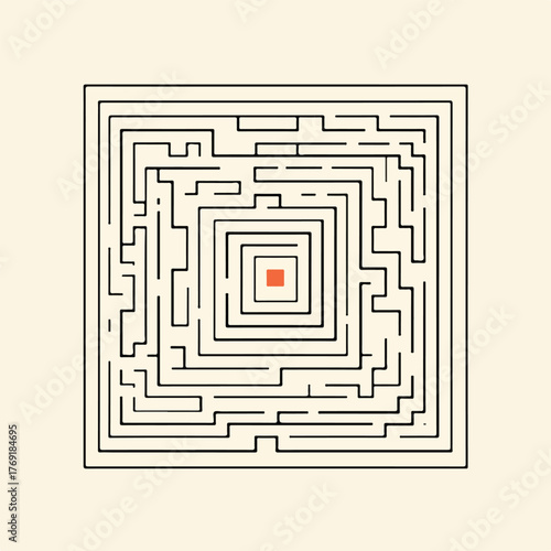 Elegant Linear Maze Abstract with Minima