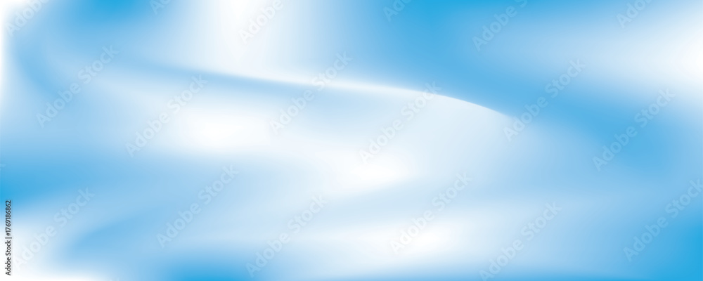 Naklejka premium Beautiful clouds, abstract white and blue color gradient background. Vector illustration. 