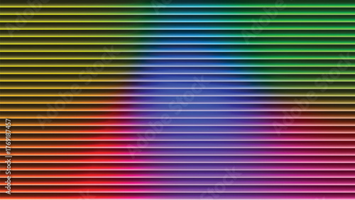 Vibrant neon vertical stripes pattern with bold color accents and geometric appeal