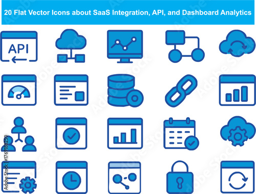 20 Flat Vector Icons about Sa...
