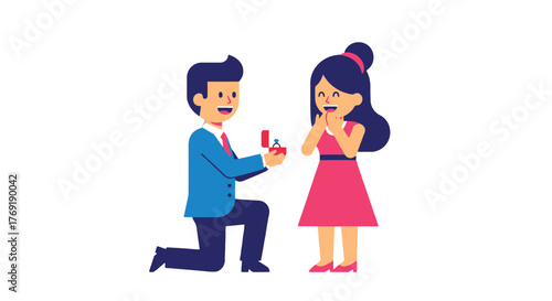 Heartfelt Proposing Scene Displaying A Moment Of Unconditional Love and Happiness