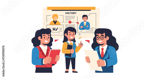 Historical Discussion Among Educators Presenting Information in a Classroom Environment