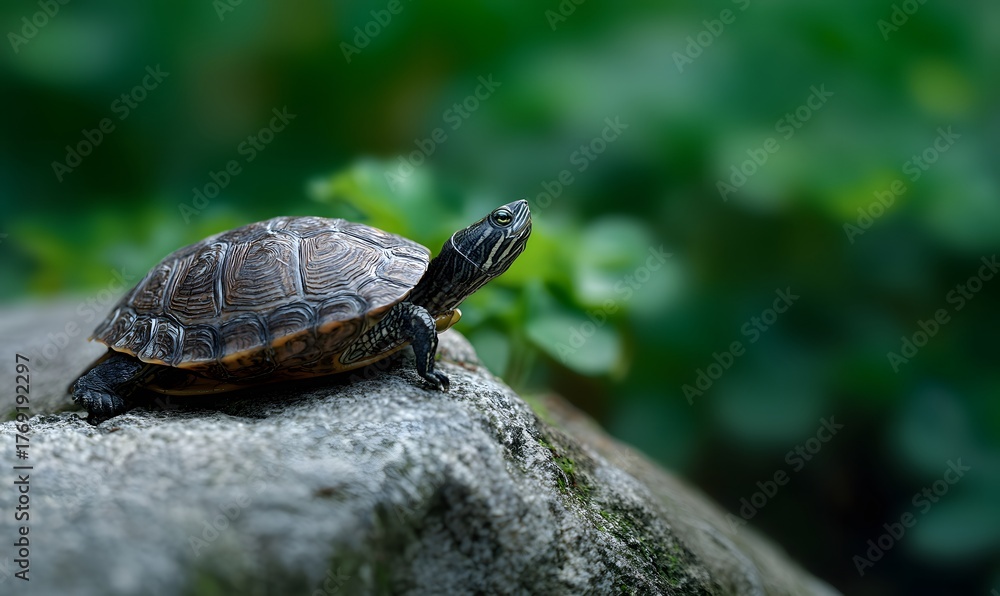 Fototapeta premium generate about adorable turtles captivate local enthusiasts with their charm and elegance with the theme located at the golden ratio point, without watermarks or logos