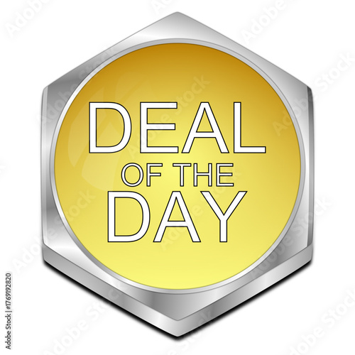 Deal of the Day Button - 3D illustration