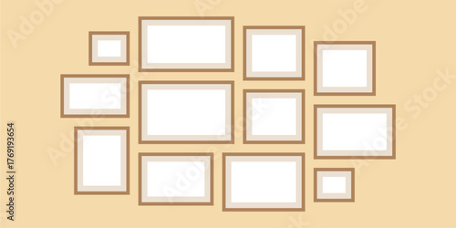 Picture collage and digital photo wall template design