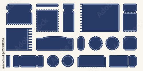 Vintage lottery sales tickets and vouchers, price badges and coupons. Stickers, flat backgrounds for romantic holiday marketing. Vector illustration.