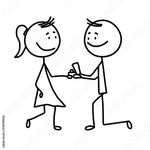 stick figure marriage proposal 