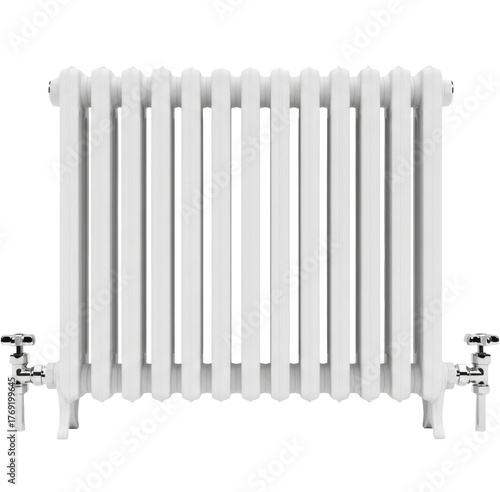 Wallpaper Mural White traditional cast iron radiator heating unit on a transparent background PNG image Torontodigital.ca