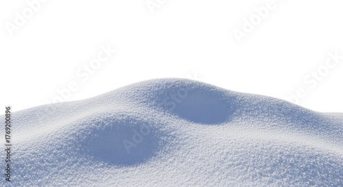 Fresh white winter snowdrift pile on a transparent background PNG image PNG file isolated for seasonal design