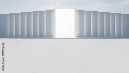 Fototapeta Naklejka Na Ścianę i Meble -  Minimalist architectural style car background rendered in 3D