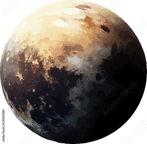  rendered image planet pluto