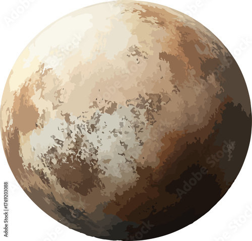  rendered image planet pluto