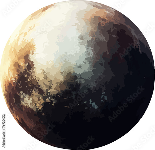  rendered image planet pluto