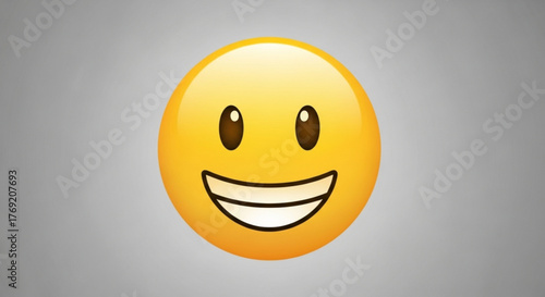 Smiling face, a symbol of happiness, positivity, and good vibes, flat design for modern interfaces and social media