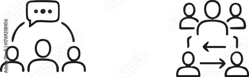 Teamwork and communication concept illustration.