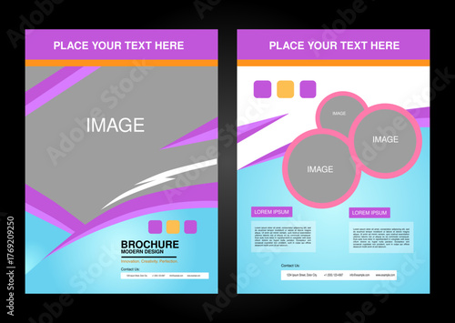 modern business brochure and layer design template, for any task and work brochure