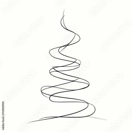 Elegant Spiral Line Minimalistic Artwork