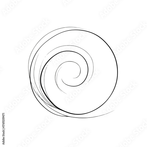 Elegant Spiral Line Art Minimal Design