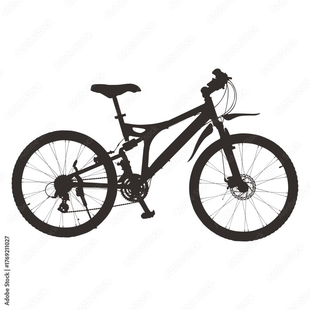 Fototapeta premium Mountain Bike Silhouette