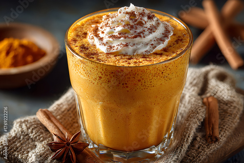 Sweet Homemade Pumpkin Spice Eggnog with Cinnamon