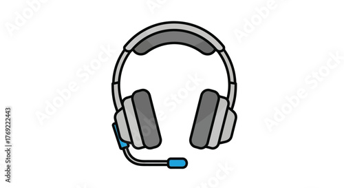 Modern headset with microphone for clear communication and immersive sound