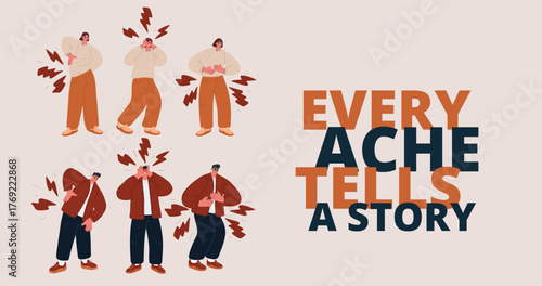 Cartoon vector illustration of a man and woman carrying invisible burdens, symbolizing resilience as managing life’s challenges together