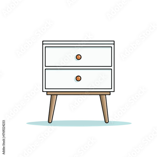 Sleek Nightstand Minimalist Vector Design Element