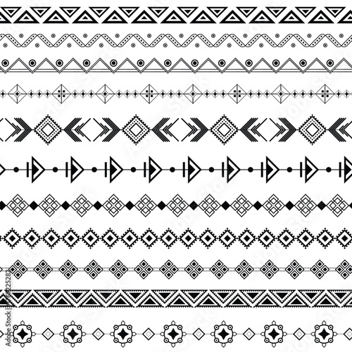 Boho Seamless Pattern Divider Lines Collection