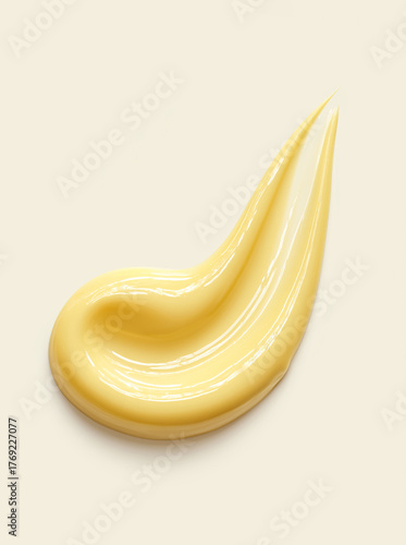creamy texture light yellow strok