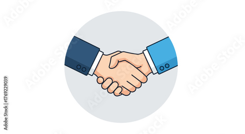 Two people shaking hands in agreement with each other.