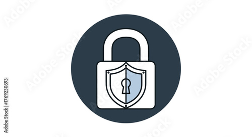 A padlock icon symbolizes security and protection against unauthorized access.