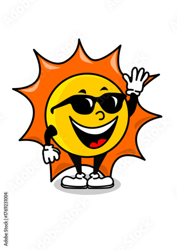 Illustration of a funny sun
