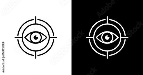 Critical Eye White Icon Set Design