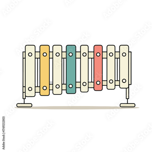 Sleek Xylophone Line Art Illustration Design