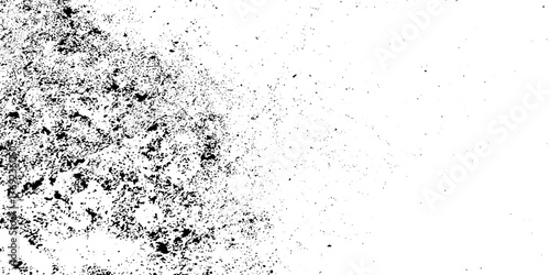 Vector Dirt dust isolated on white background and texture old film grainy noise. Grunge texture Distressed Effect. Grungy Background textured effect. Black and white Dust overlay paint, stroke, ink.	
