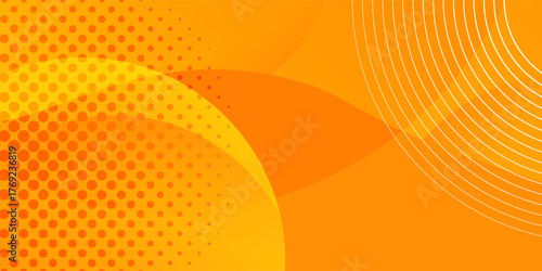 Elegant black geometric background with diagonal Abstract orange background with circles.