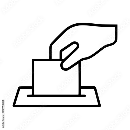 Make your voice heard with this voting icon, casting vote in election, symbol of democracy and civic duty