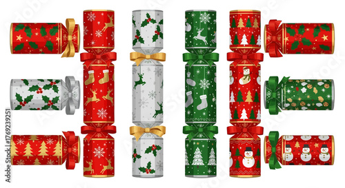 Festive Christmas Crackers A Colorful Array of Holiday Cheer and Festive Decorations