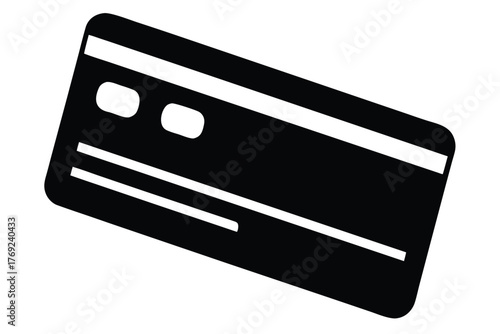 credit card vector icon silhouette