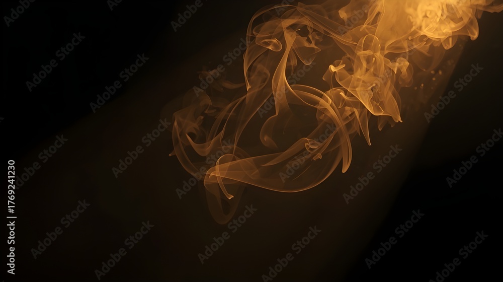 Obraz premium smoke with white thick black background