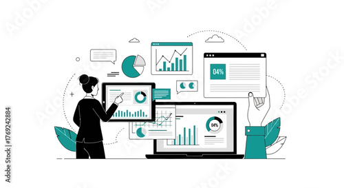 Data Analysis Presentation Insights from Digital Analytics, Financial Metrics, and Performance Dashboards