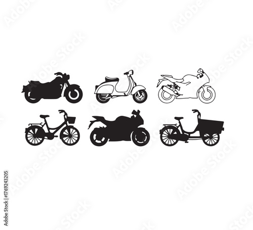 Variety of Motorbikes A Collection of Stylish and Practical Vehicles, Exploring the realm of Transportation