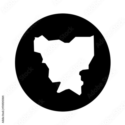 Vector illustration of Jakarta city map isolated