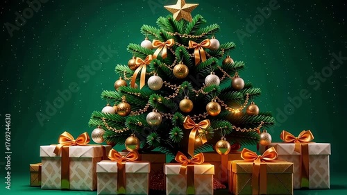 Christmas tree gifts presents ornaments holiday celebration festive season december joy happy